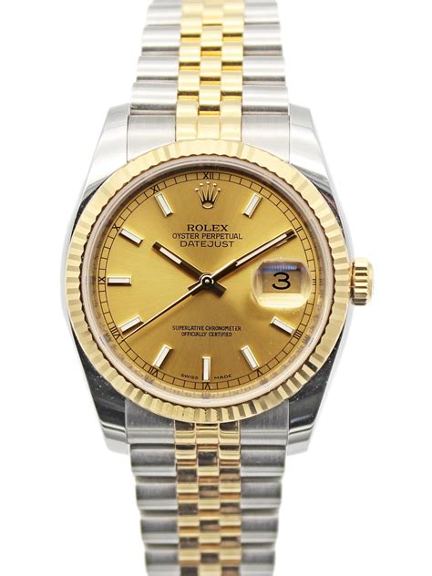 rolex new datejust 36mm wth gold bezel|rolex datejust 36 stainless steel.